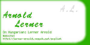 arnold lerner business card